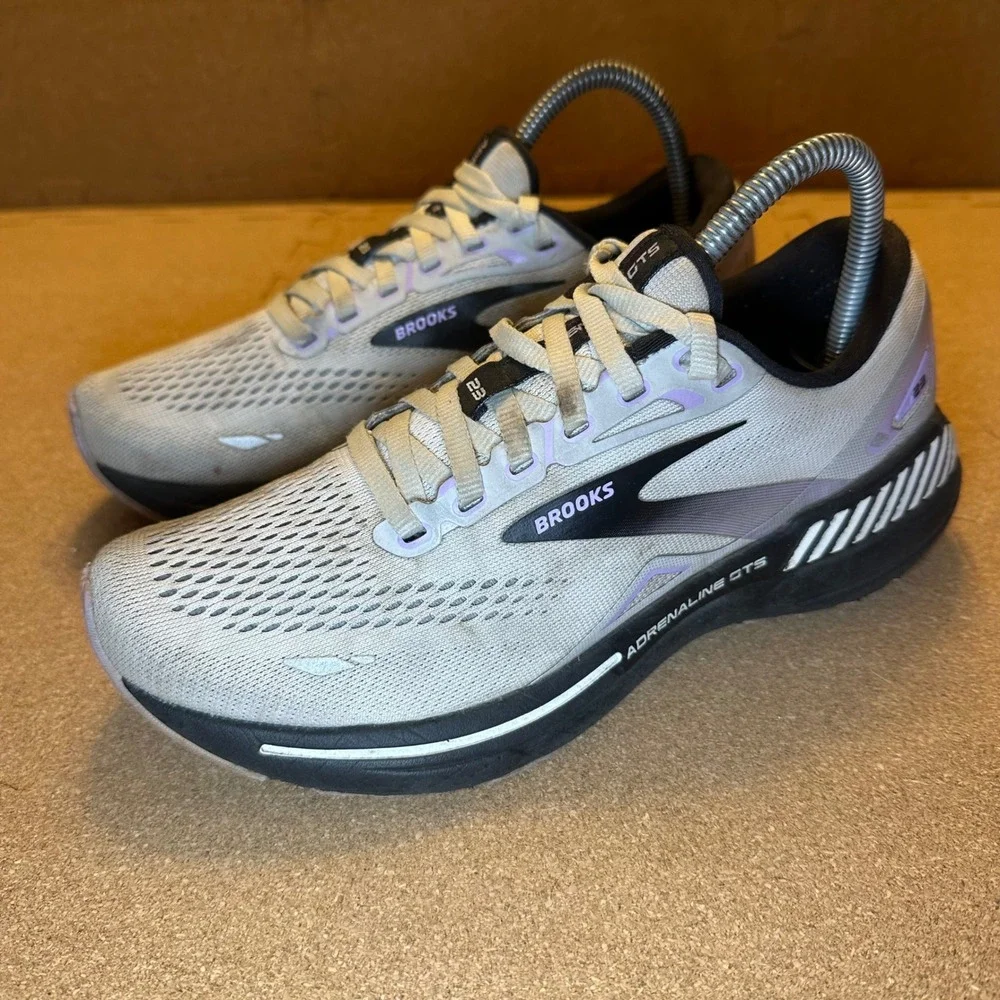 Brooks Adrenaline GTS 23 Womens Running Shoes Grey Purple 1203811B039 Size 7.5 - Picture 3 of 10